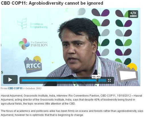 CBD COP11: Agrobiodiodiversity cannot be ignored
